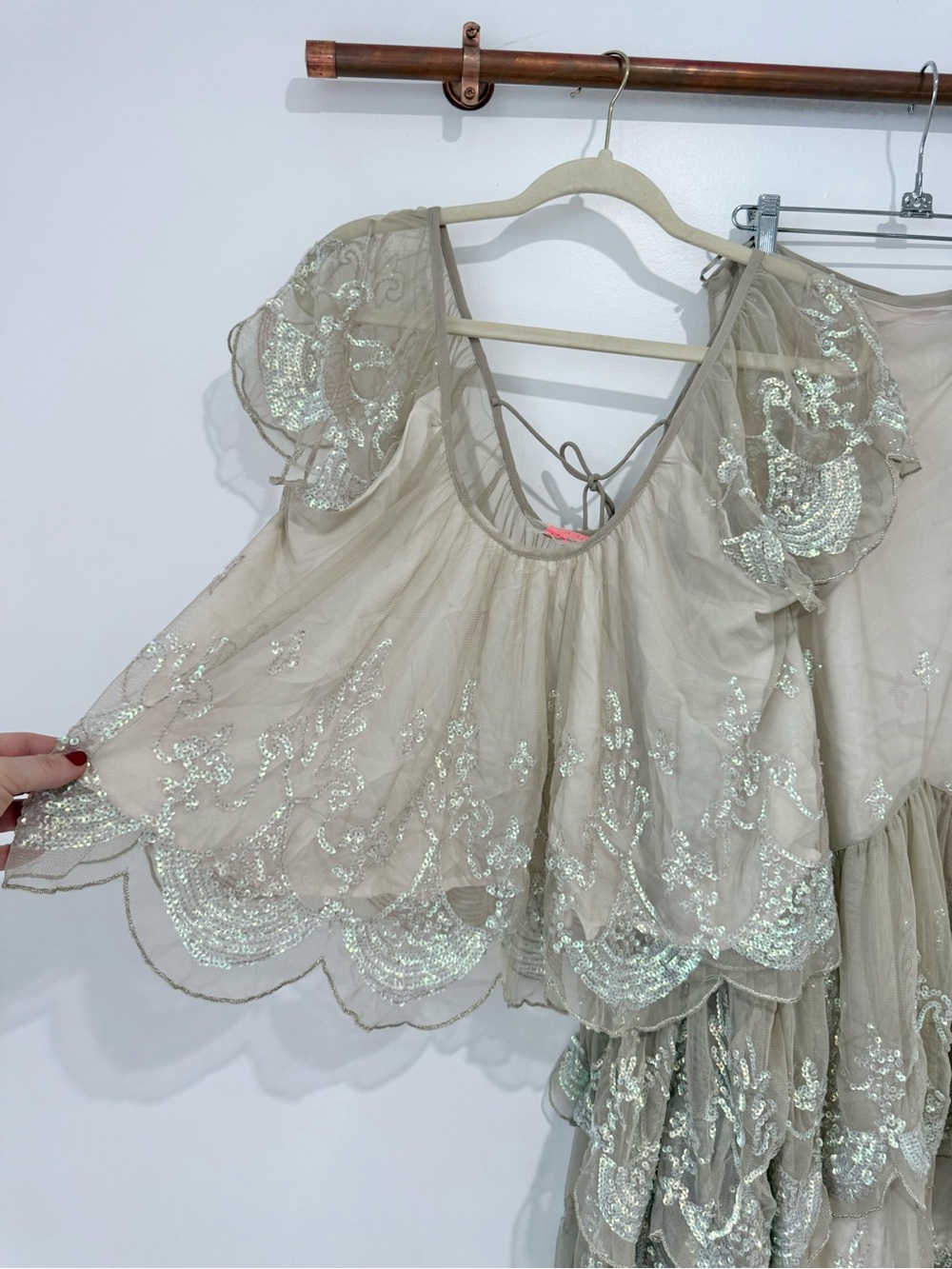 Free People Ciara Shimmer Midi Skirt Set - Picture 4 of 7